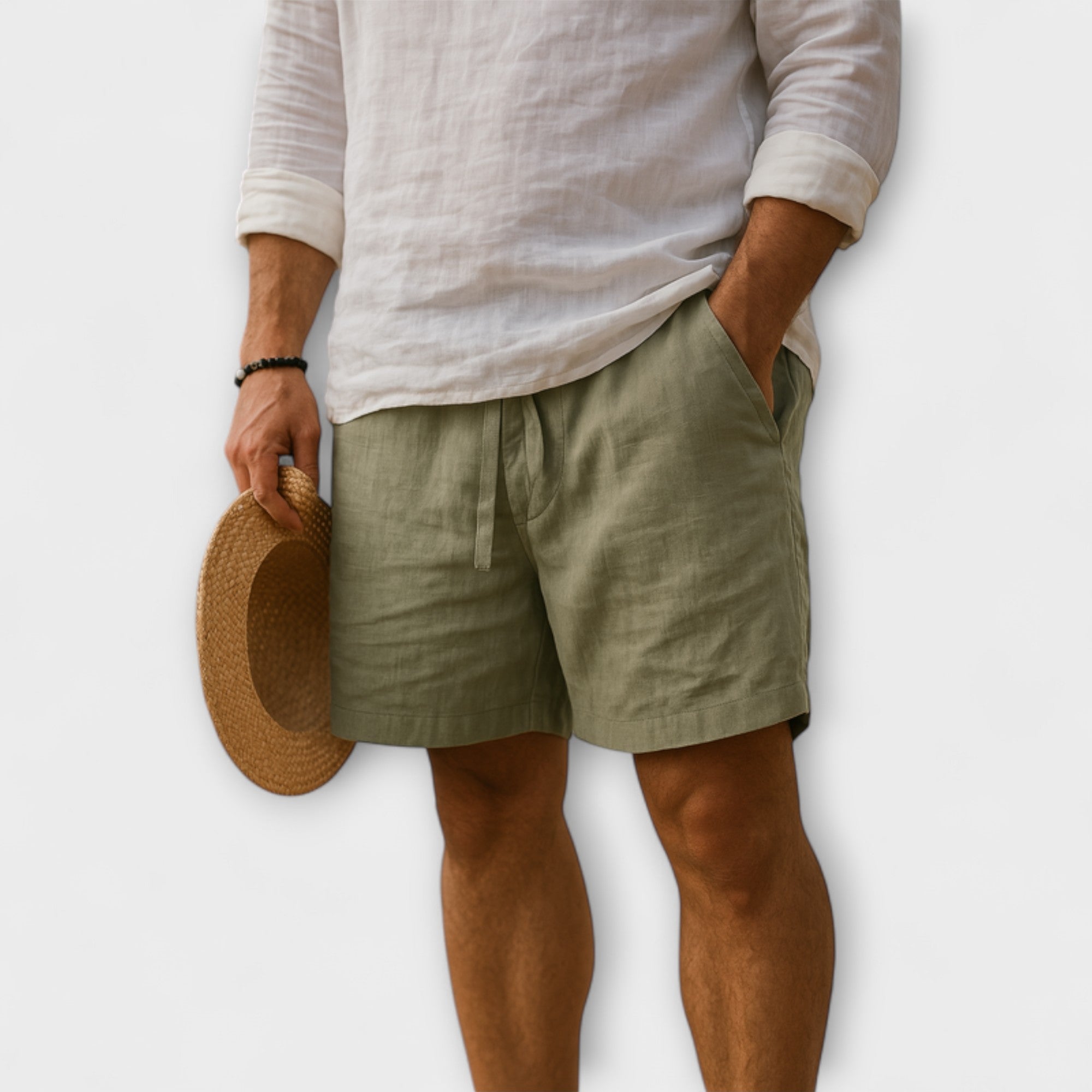 Velmorin™ | Linen Elastic Waist Shorts
