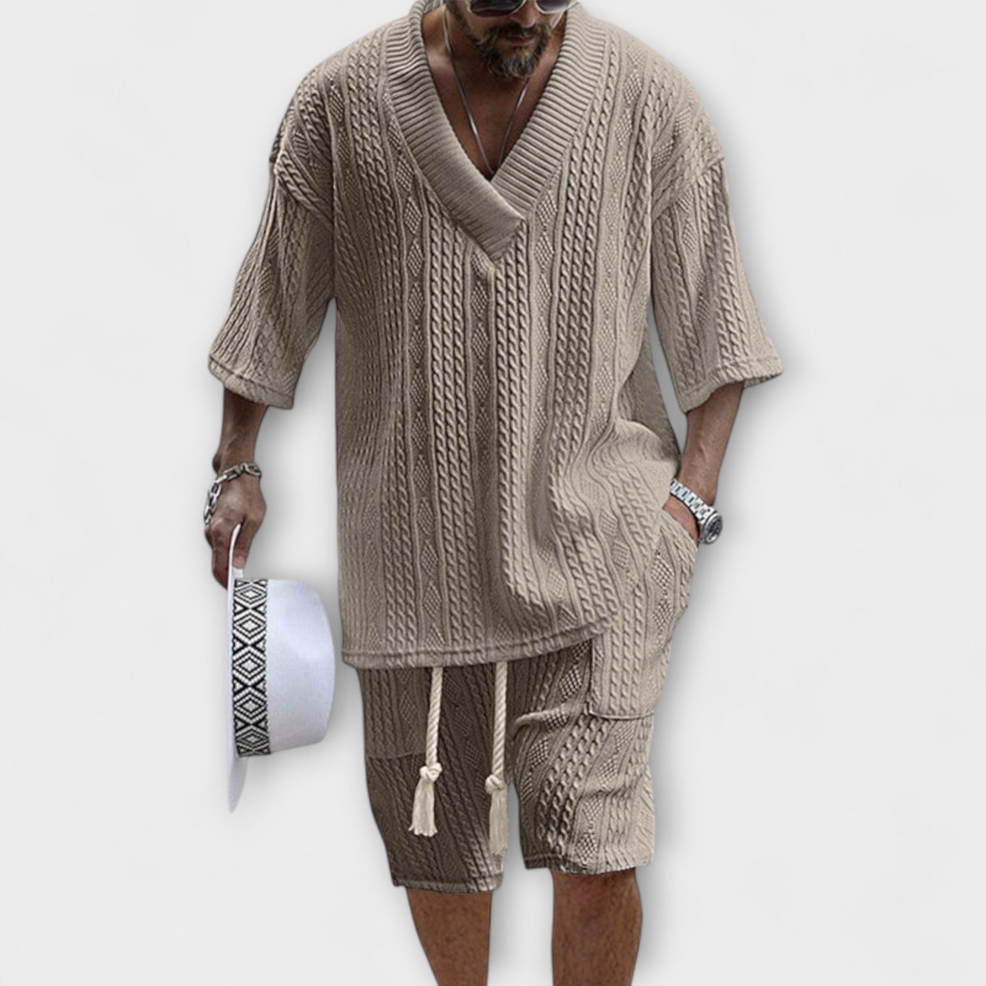Velmorin™ | Cable Knit Casual T-Shirt