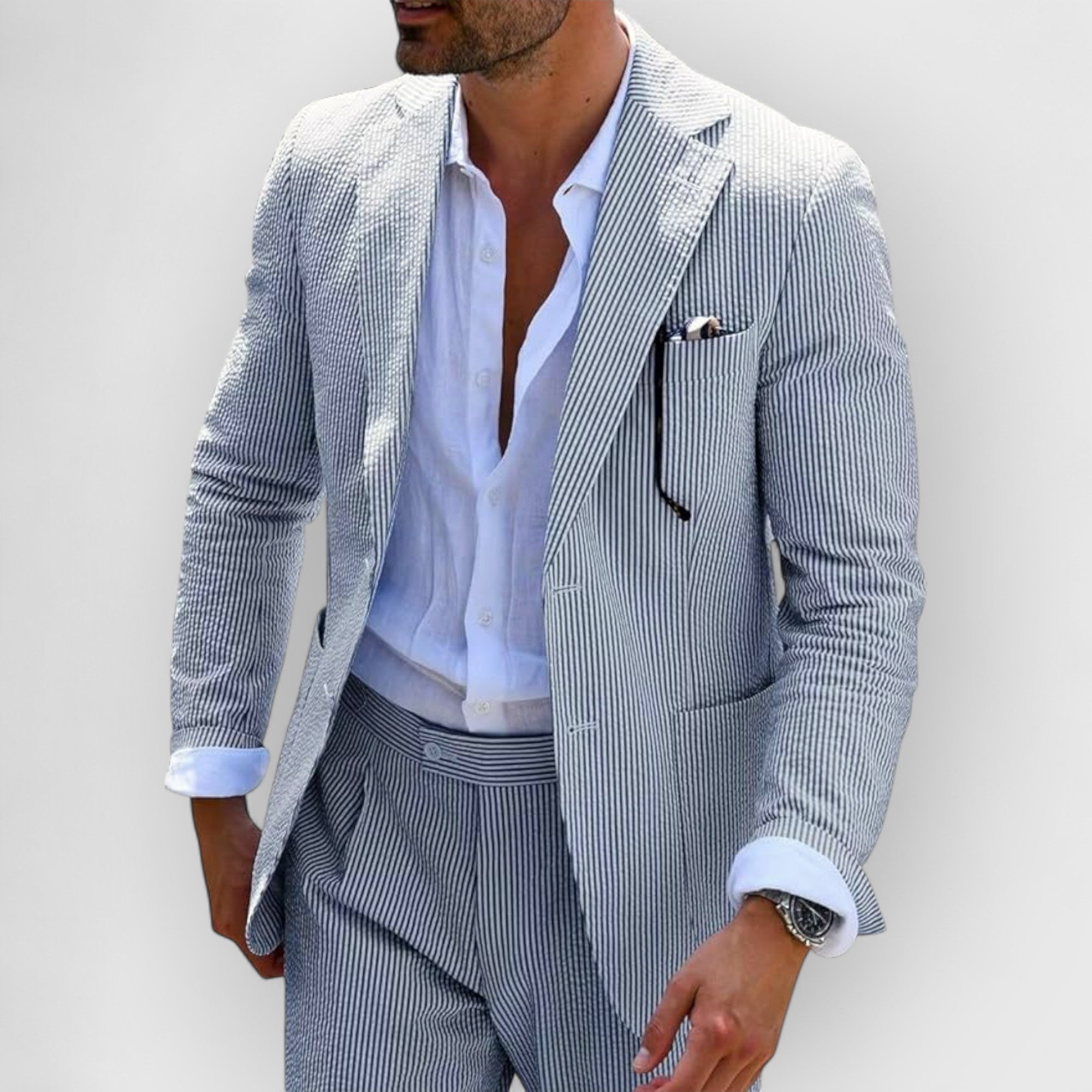 Velmorin™ | Striped Seersucker Suit