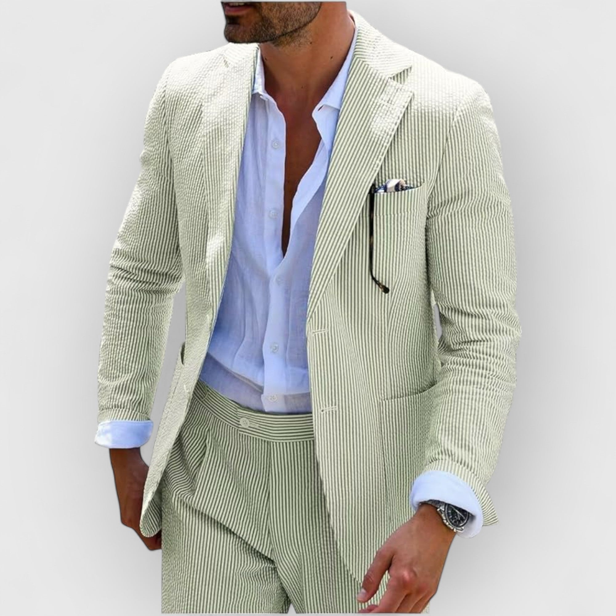 Velmorin™ | Striped Seersucker Suit