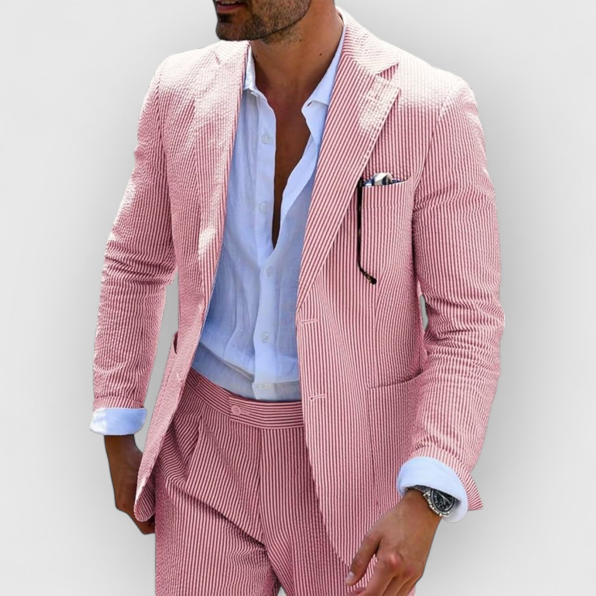 Velmorin™ | Striped Seersucker Suit