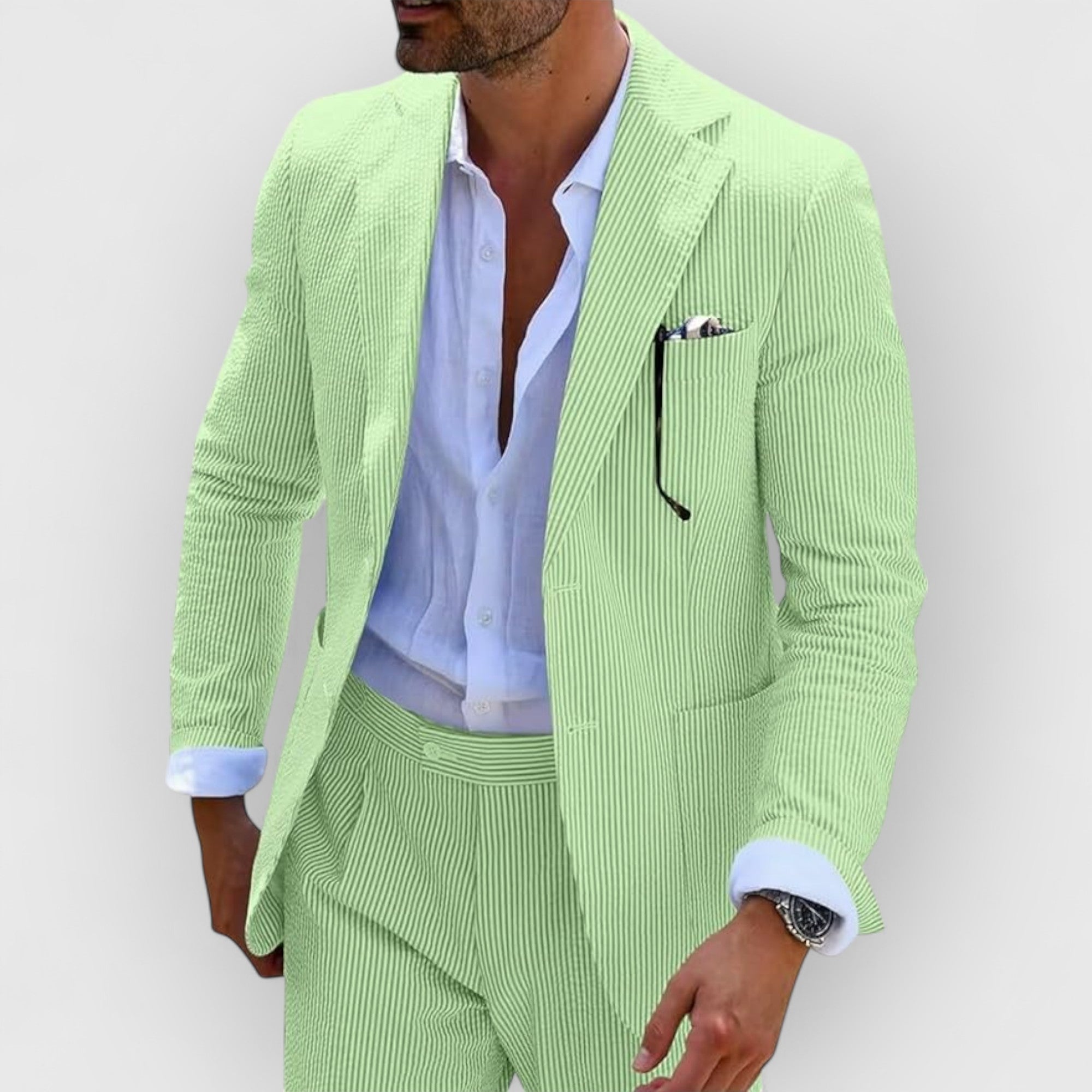 Velmorin™ | Striped Seersucker Suit