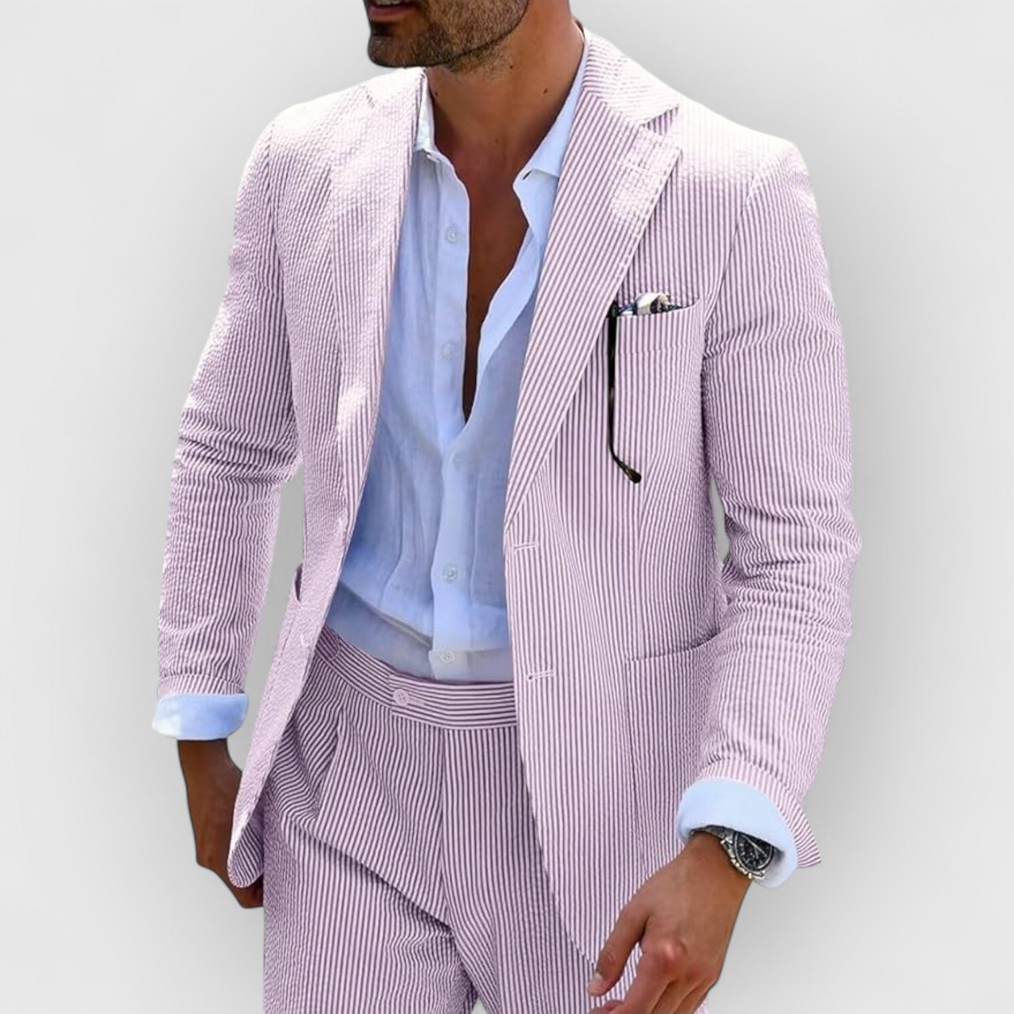 Velmorin™ | Striped Seersucker Suit