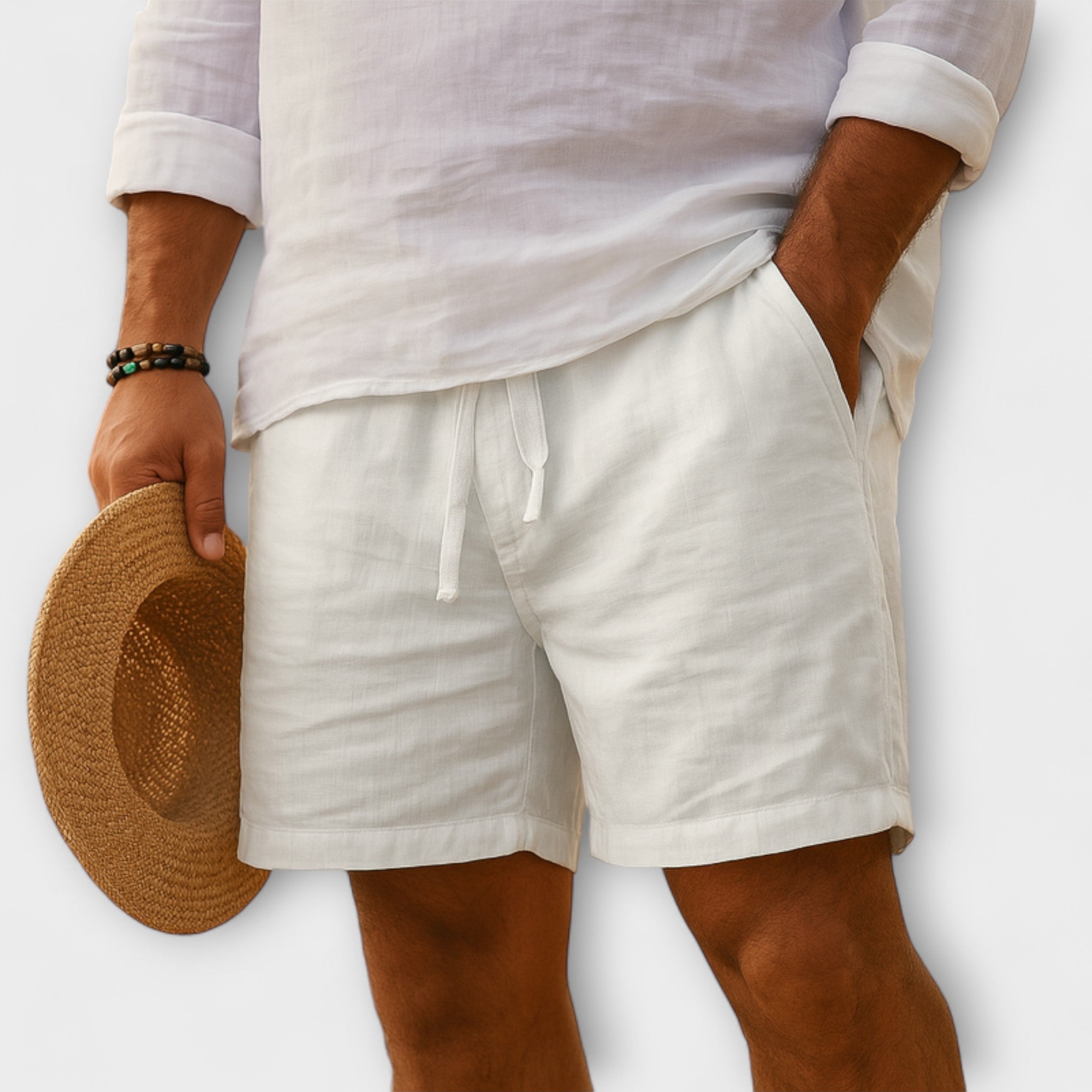 Velmorin™ | Linen Elastic Waist Shorts