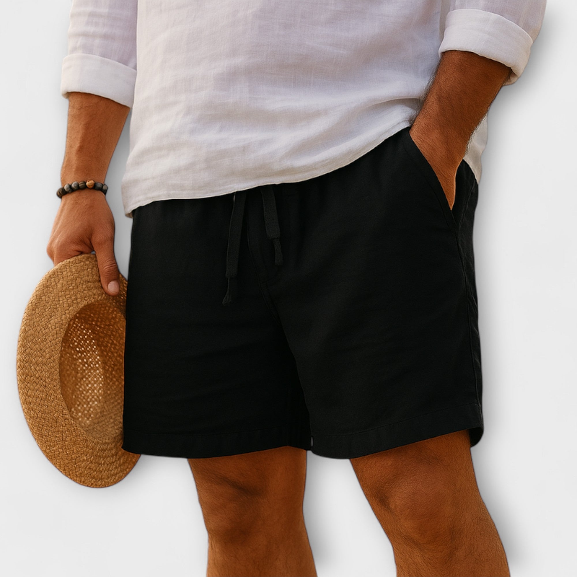 Velmorin™ | Linen Elastic Waist Shorts