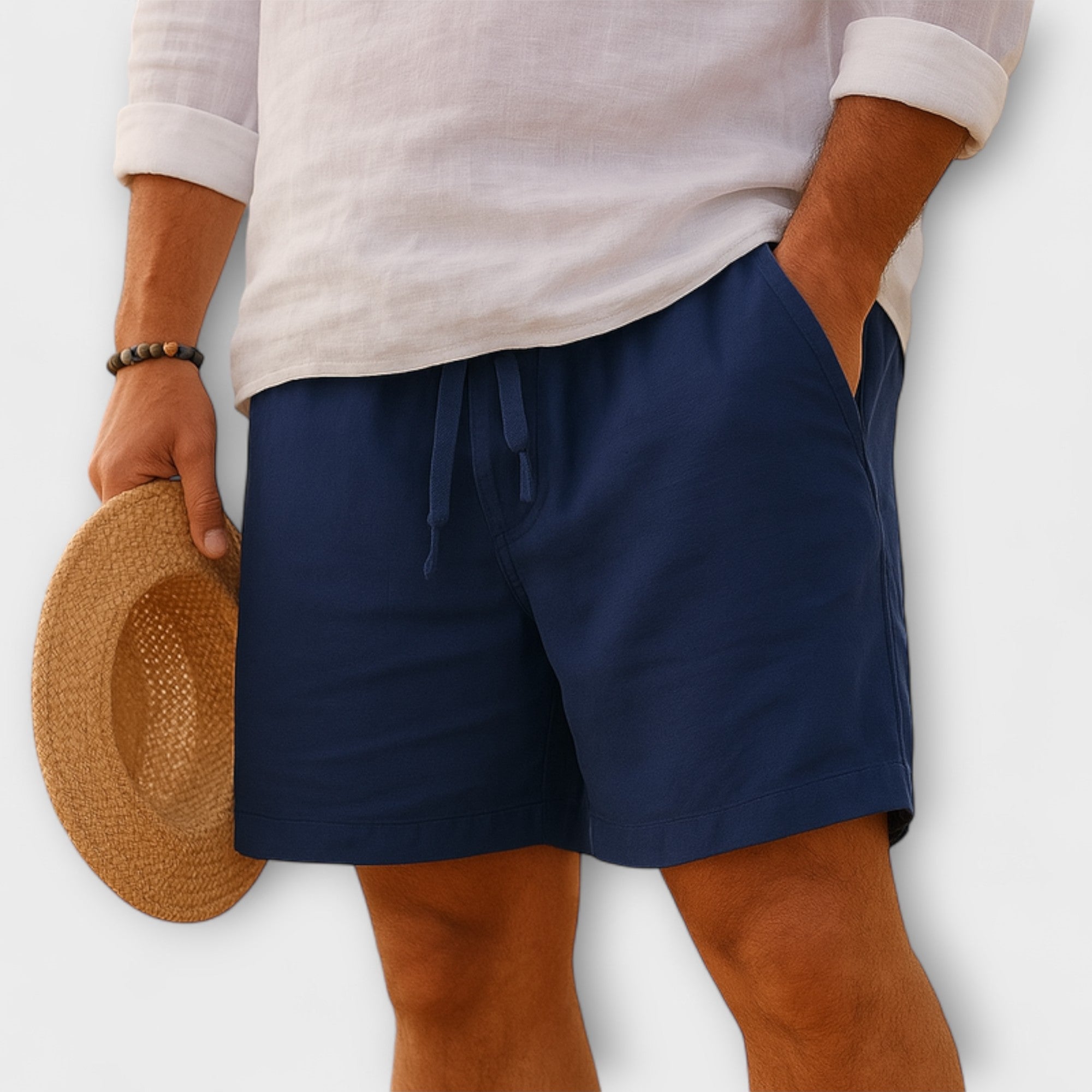 Velmorin™ | Linen Elastic Waist Shorts