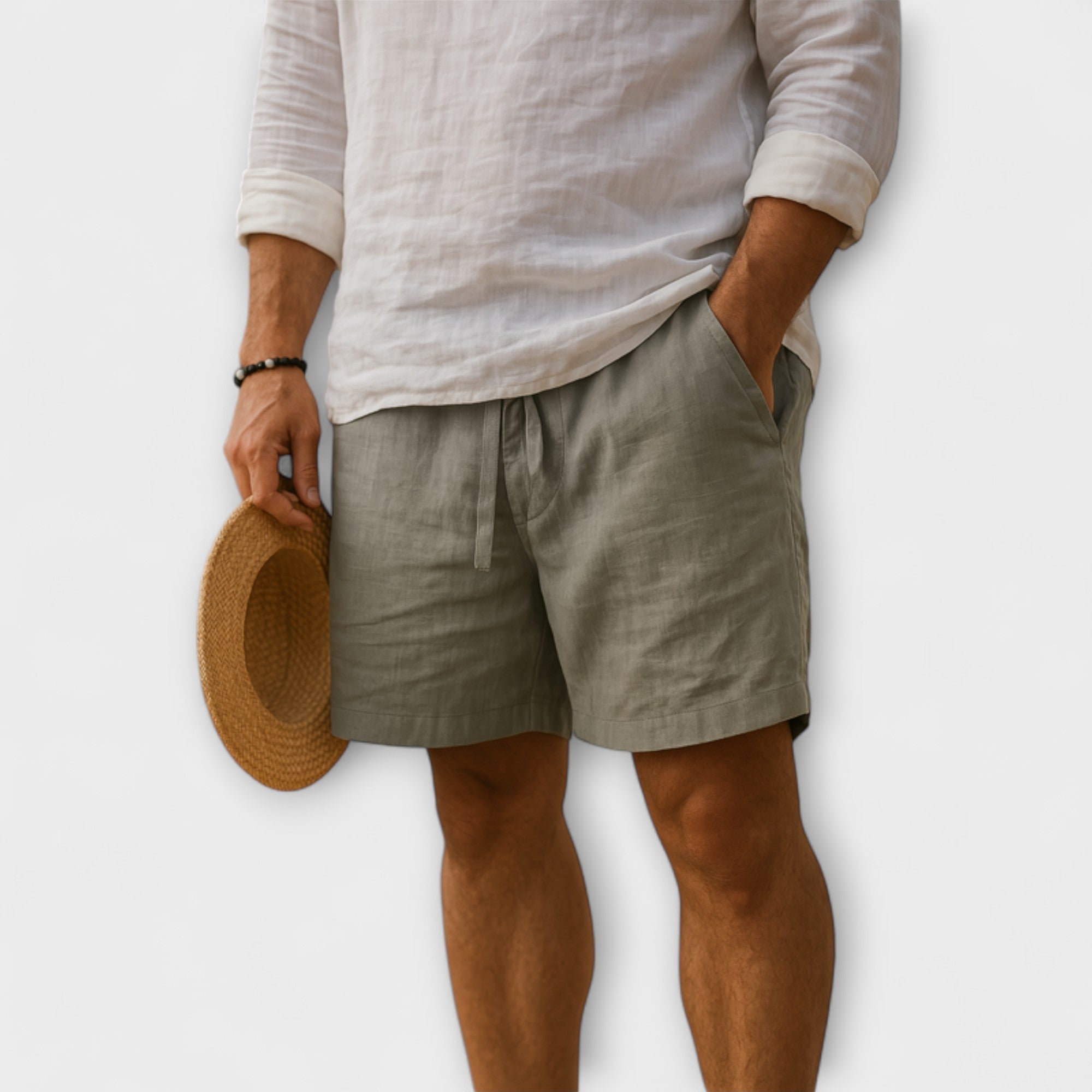 Velmorin™ | Linen Elastic Waist Shorts