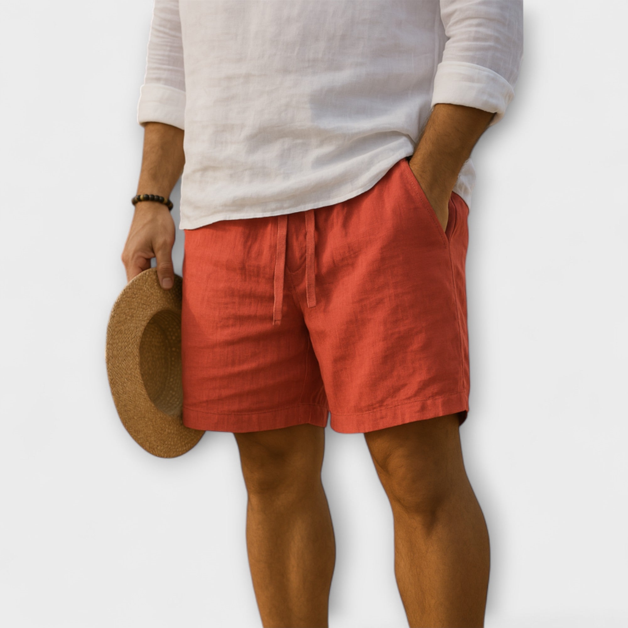 Velmorin™ | Linen Elastic Waist Shorts