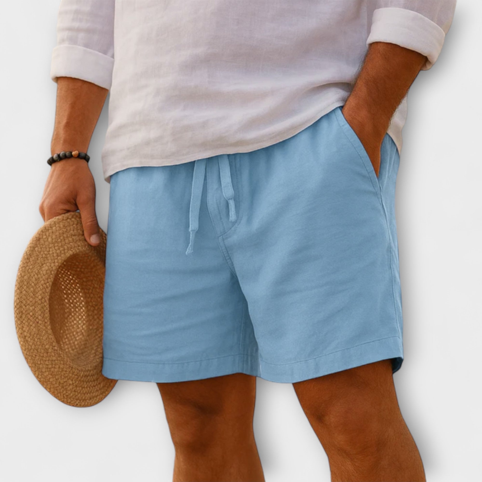 Velmorin™ | Linen Elastic Waist Shorts