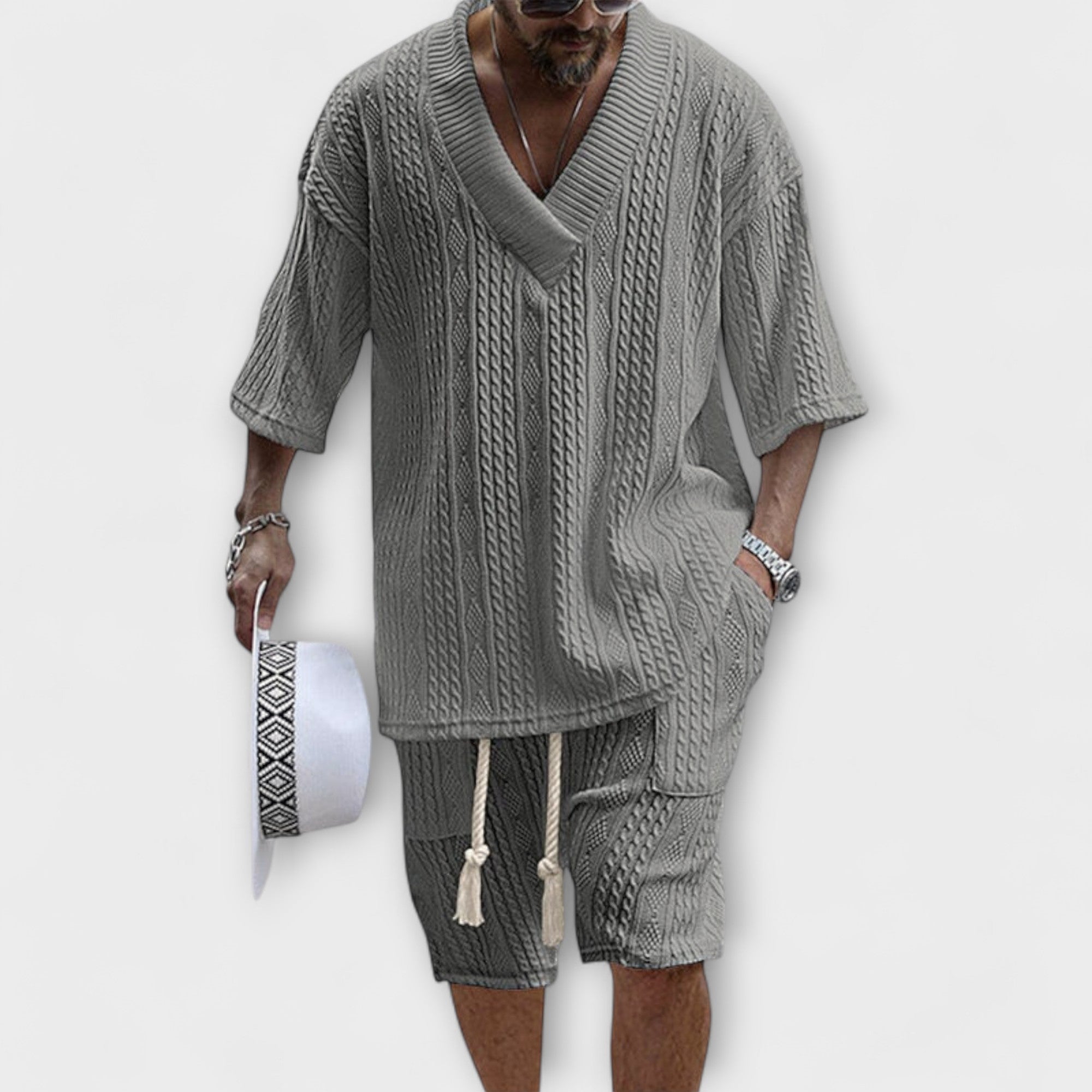 Velmorin™ | Cable Knit Casual T-Shirt