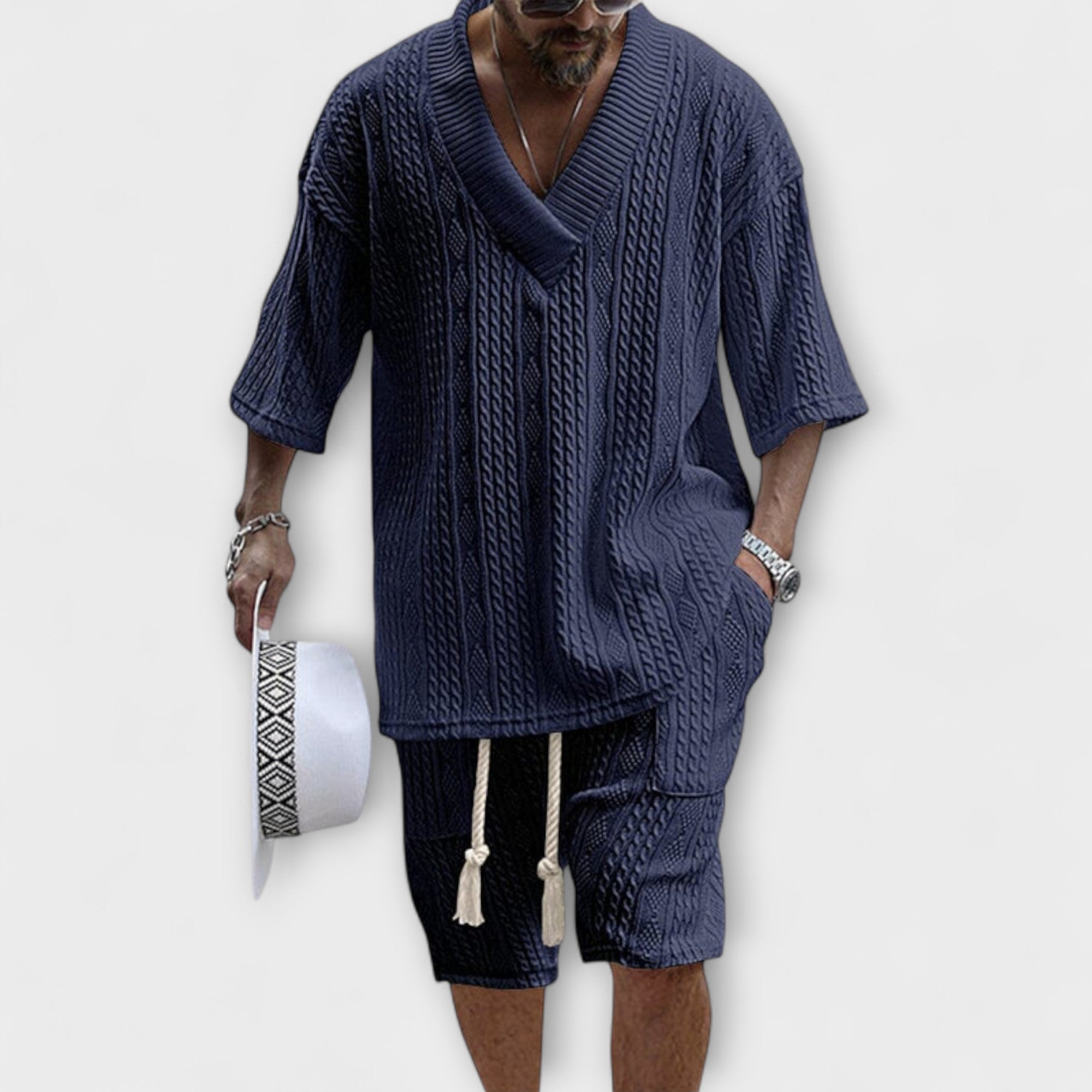 Velmorin™ | Cable Knit Casual T-Shirt