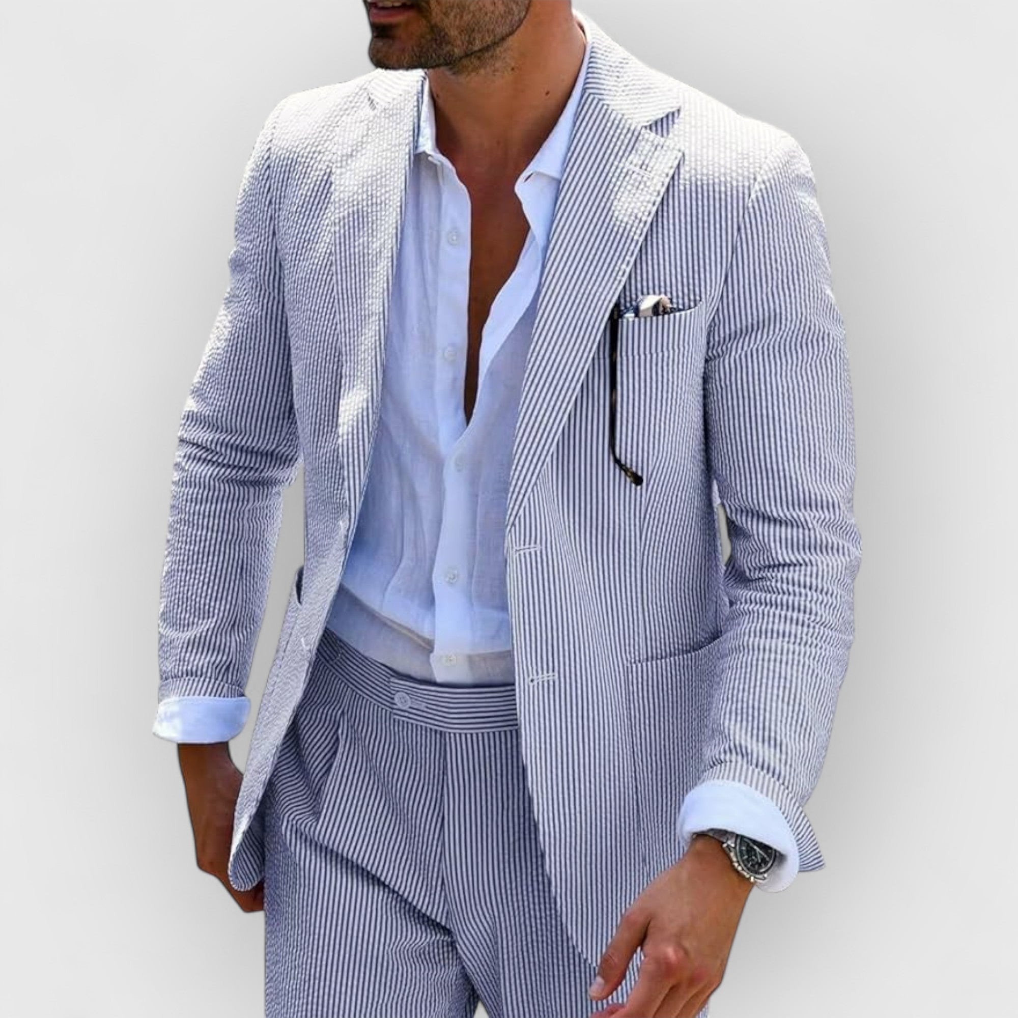 Velmorin™ | Striped Seersucker Suit