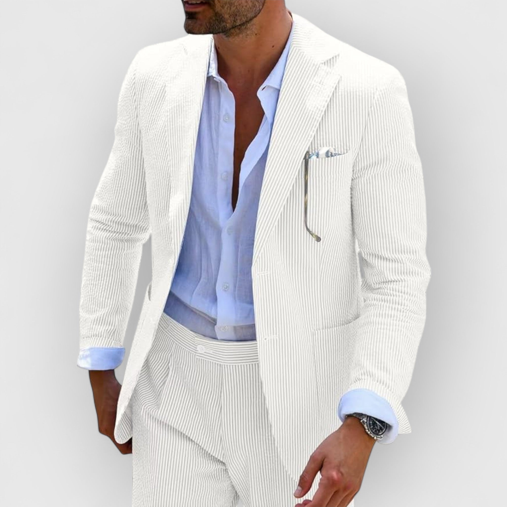 Velmorin™ | Striped Seersucker Suit
