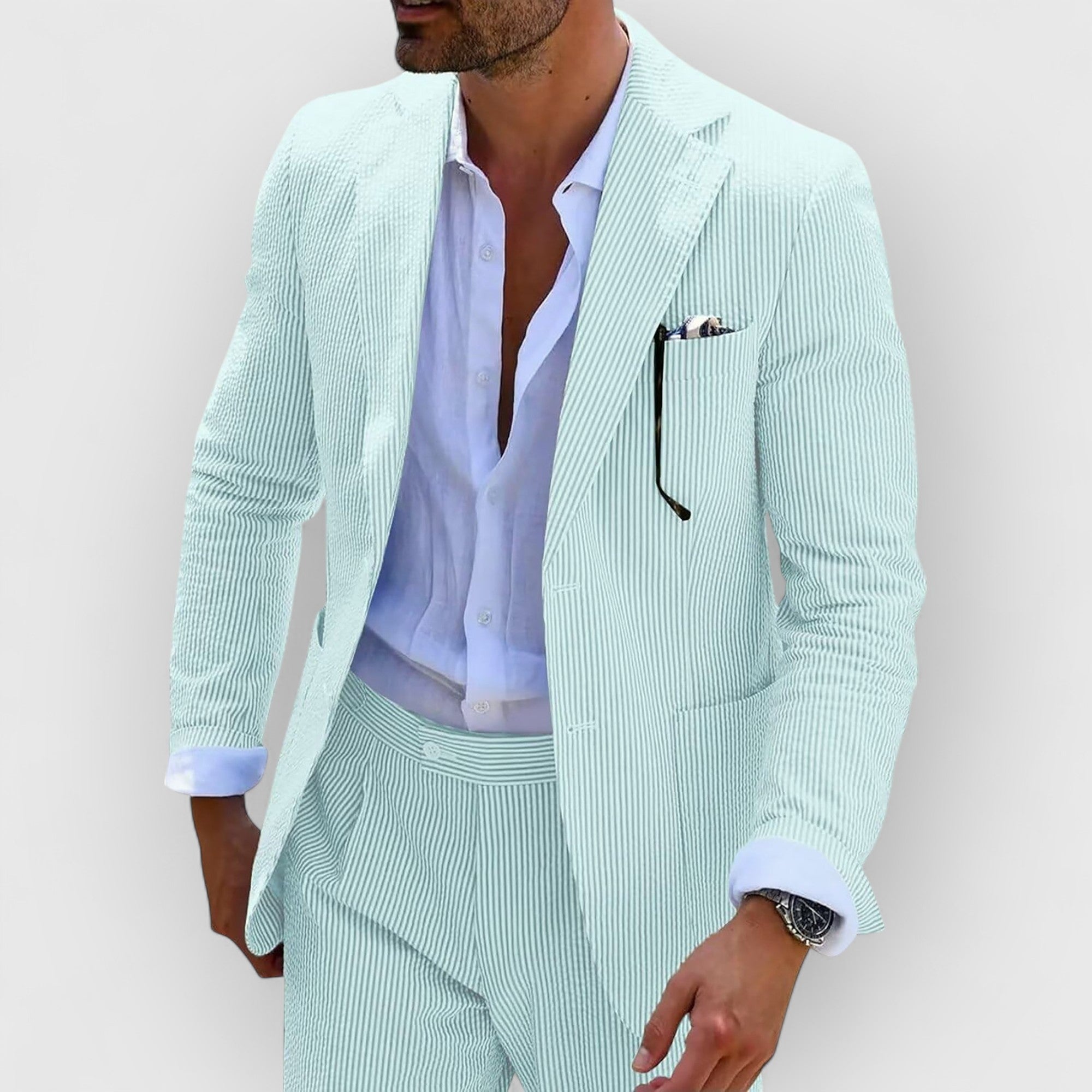 Velmorin™ | Striped Seersucker Suit
