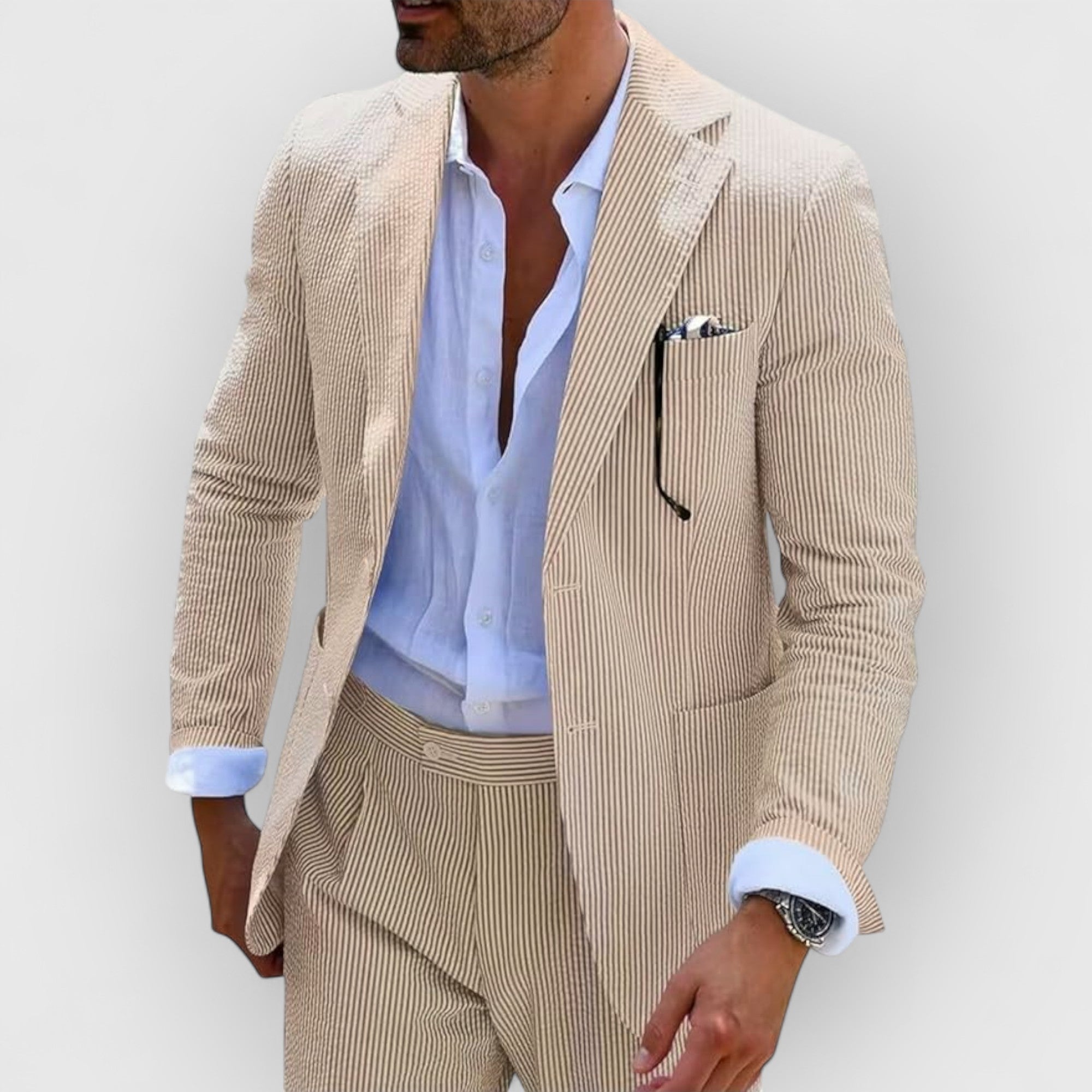 Velmorin™ | Striped Seersucker Suit